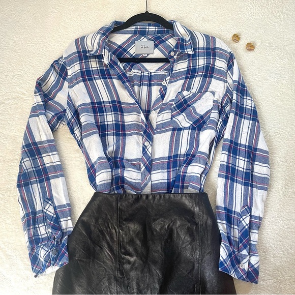 RAILS hunter long sleeve plaid Flannel button-down shirt- size medium - Picture 6 of 12